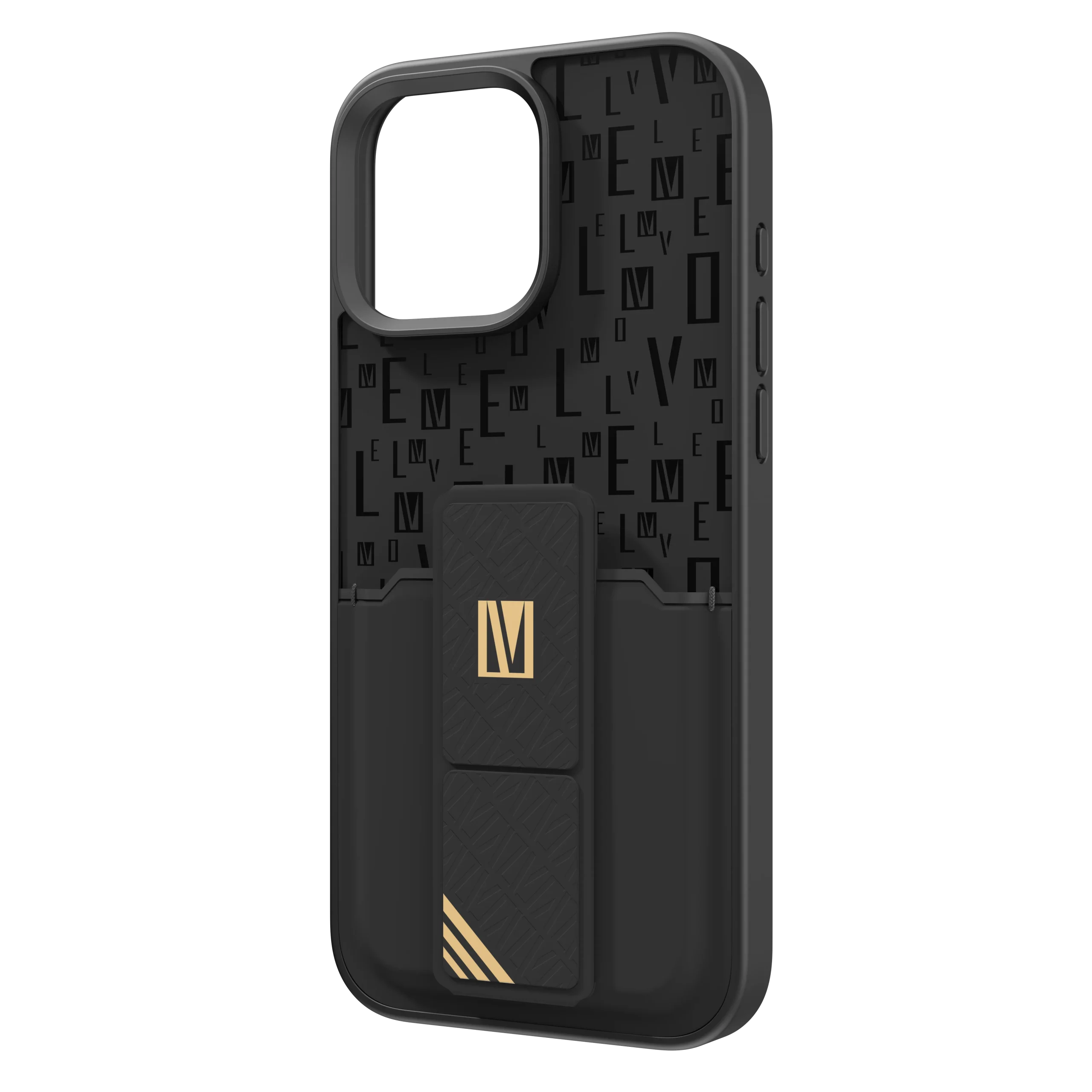 CASE GRIPSTAND MORPHIX با جای کارت برای IPHONE 16 PRO - مشکی - برند لِوِلو Levelo CASE GRIPSTAND MORPHIX با جای کارت برای IPHONE 16 PRO - مشکی - برند لِوِلو Levelo - تصویر 1