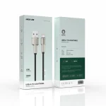 GN10BRU2LBK] کابل آلیاژ روی بافته شده USB-A به لایتنینگ 10 وات 1M - مشکی - برند گرین لاین Green lion - تصویر 2