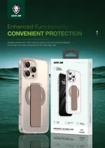 دستگیره چرمی MAGSAFE برای iPhone 16PRO MAX - قهوه ای - برند گرین لاین Green lion - تصویر 7