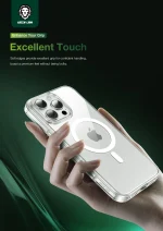 MAGSAFE CRYSTAL CLEAR CASE IPHONE 16 6.1 - CLEAR - برند گرین لاین Green lion - تصویر 6