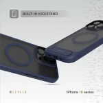 قاب ماتئو با دستگیره پایه پایین برای iPhone 16 PRO MAX- BLUE - برند لِوِلو Levelo - تصویر 7