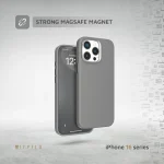 قاب سیلیکونی مایع IRIS MAGSAFE برای آیفون 16 PRO - خاکستری - برند لِوِلو Levelo - تصویر 6