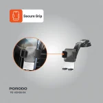دستگیره نگهدارنده تلفن شفاف، پایه مکش قابل تنظیم - مشکی - برند پرودو Porodo - تصویر 9