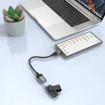 کابل USB بافته شده A به نوع C 0.12M - مشکی - برند پرودو Porodo - تصویر 2