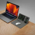 پد ماوس POWERDECK با برد داخلی و شارژر بی سیم - خاکستری - برند لِوِلو Levelo - تصویر 3