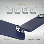 قاب سیلیکونی مایع IRIS MAGSAFE برای iPhone 16 PRO - BLUE - برند لِوِلو Levelo - تصویر 2
