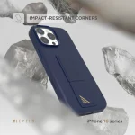 کیف سیلیکونی MORPHIX با دستگیره چرمی برای iPhone 16 PRO MAX-DEEP BLUE - برند لِوِلو Levelo - تصویر 5