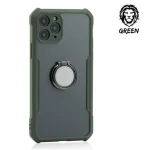 قاب ضد ضربه محکم و شیک سبز با حلقه برای IPHONE 12 PRO 6.1 اینچ - سبز - برند گرین لاین Green lion - تصویر 2
