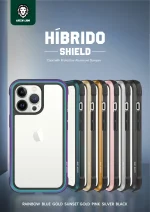 قاب محافظ HIBRIDO سبز برای iPhone 13 PRO MAX (6.7 اینچ) - SUNSET GOLD - برند گرین لاین Green lion - تصویر 10