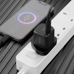 شارژر سریع PD 20W انگلستان با کابل C تا L - مشکی - برند پرودو Porodo - تصویر 4