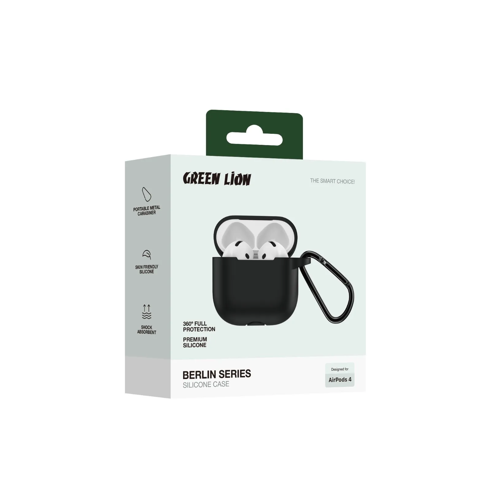 کیف سیلیکونی سری BERLIN برای AIRPODS 4 - مشکی - برند گرین لاین Green lion کیف سیلیکونی سری BERLIN برای AIRPODS 4 - مشکی - برند گرین لاین Green lion - تصویر 1