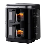 سرخ کن بادی دو پشته LIFESTYLE 2800W با پنجره های شفاف - مشکی - برند پرودو Porodo - تصویر 2