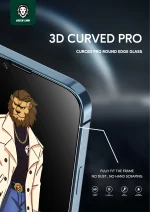 شیشه خمیده سه بعدی سبز برای آیفون 13 / 13 PRO-CLEAR - برند گرین لاین Green lion - تصویر 3
