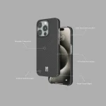 SERGEI 1500D ARAMID FIBER CASE برای آیفون 15 PRO MAX - مشکی - برند لِوِلو Levelo - تصویر 19