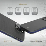 قاب OX CARBON FOR IPHONE 16 PRO - BLUE - برند لِوِلو Levelo