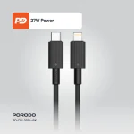 کابل پی وی سی نوع C تا لایتنینگ 1.2M - مشکی - برند پرودو Porodo - تصویر 9