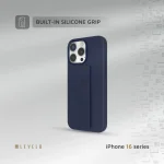 قاب سیلیکونی MORPHIX با دستگیره سیلیکونی برای IPHONE 16 PRO - DEEP BLUE - برند لِوِلو Levelo - تصویر 15