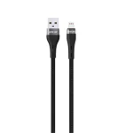 USB - کابل بافته شده A TO LIGHTNING 12W - 1M - BLACK - برند گرین لاین Green lion