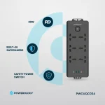 محافظ برق پاورولوژی مدل PWCUQC034 رنگ مشکی