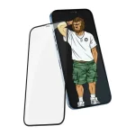 محافظ صفحه نمایش شیشه ای HD سیلیکونی سه بعدی سبز برای iPhone 12 PRO MAX 6.7 اینچی - برند گرین لاین Green lion - تصویر 3