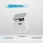 شارژر دو پورت GAN PD35W با کابل جمع شونده - سفید - برند پاورولوژی Powerology - تصویر 14