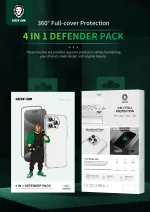 4 در 1 DEFENDER PACK IPHONE 16 PRO MAX - CLEAR - برند گرین لاین Green lion - تصویر 9