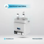 شارژر دو پورت GAN PD35W با کابل جمع شونده - سفید - برند پاورولوژی Powerology - تصویر 10