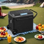 یخچال قابل حمل 60 لیتری با محفظه دوگانه و ترولی - خاکستری - برند پاورولوژی Powerology - تصویر 8
