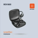EARBUDS SOUNDTEC OWS با جعبه شارژ - مشکی - برند پرودو Porodo - تصویر 2