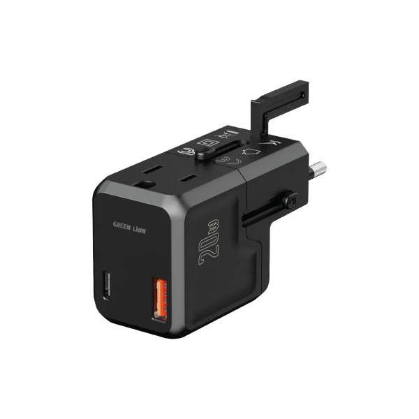 آداپتور MINI TRAVEL PD 20W - BLACK - برند گرین لاین Green lion