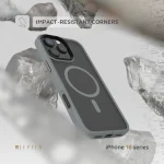 کیف انفرادی MAGSAFE مات برای iPhone 16 PRO MAX - خاکستری - برند لِوِلو Levelo - تصویر 7