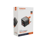 شارژر بریتانیایی PD+QC 20W با پوشش بیرونی شفاف - مشکی/نارنجی - برند پرودو Porodo - تصویر 2