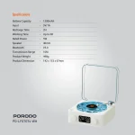 LIFESTYLE WAVE WHITE NOISE SPEAKER BLUETOOTH 1500MAH - WHITE - برند پرودو Porodo - تصویر 12