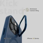 کیف سیلیکونی LIVIA TPU برای iPhone 16 PRO - BLUE - برند لِوِلو Levelo - تصویر 14
