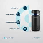 دستگاه تصفیه هوا مینی قابل حمل با استرلیزاسیون LED UVC - BALCK - برند پاورولوژی Powerology - تصویر 9