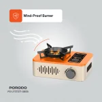 اجاق گاز مشعل قابل حمل LIFETSYLE 3200W - نارنجی/بژ - برند پرودو Porodo - تصویر 10