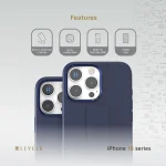 قاب سیلیکونی MORPHIX با دستگیره سیلیکونی برای IPHONE 16 PRO - DEEP BLUE - برند لِوِلو Levelo - تصویر 9
