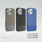 کیف چرمی CUIR TWO TONE برای iPhone 16 PRO MAX- GRAY - برند لِوِلو Levelo - تصویر 9