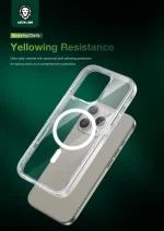 CASE MAGSAFE ULTRA CLEAR FOR IPHONE 16 PRO - CLEAR - برند گرین لاین Green lion - تصویر 8