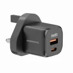 شارژر سریع PD 20W USB QC3.0 انگلستان با کابل C به C - مشکی - برند پرودو Porodo - تصویر 7