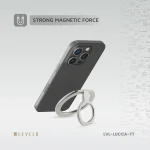 جای حلقه تلفن LUCCA MAGSAFE - تیتانیوم طبیعی - برند لِوِلو Levelo - تصویر 3