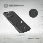 قاب OX CARBON FOR IPHONE 16 PRO - BLACK - برند لِوِلو Levelo - تصویر 3