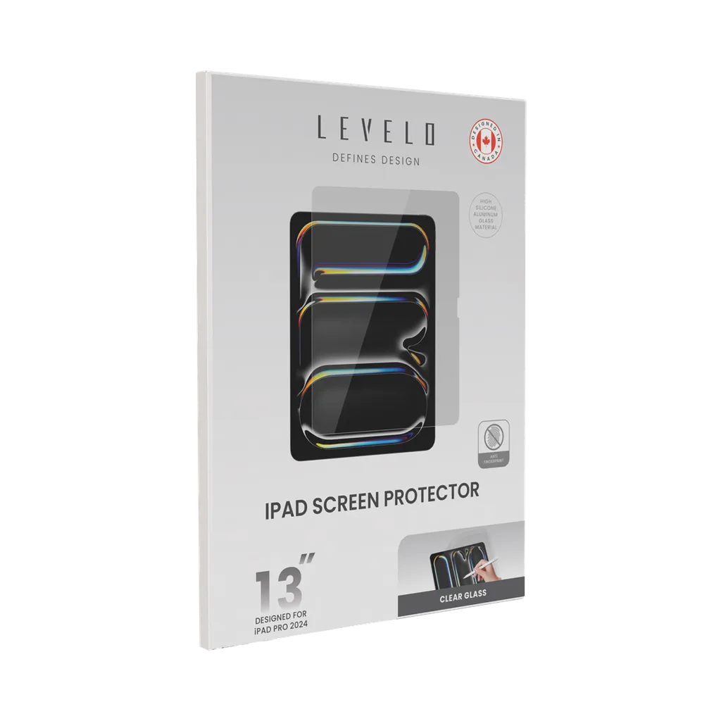 محافظ صفحه نمایش شیشه ای HD با سیلیکون بالا برای IPAD PRO 13 اینچ 2024 - برند لِوِلو Levelo محافظ صفحه نمایش شیشه ای HD با سیلیکون بالا برای IPAD PRO 13 اینچ 2024 - برند لِوِلو Levelo - تصویر 1
