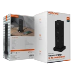 PD20W QC 3.0 1A + 2 TYPE C SOCKET TOWER 3M - BLACK - برند پرودو Porodo