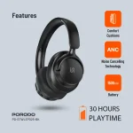 هدفون بی سیم پرودو مدل PD-STWLEP025 نویز کنسلینگ رنگ مشکی