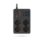 سوکت برق 7 پورت USB-A و 1 پورت PD - مشکی - برند گرین لاین Green lion - تصویر 2