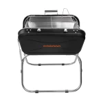 جعبه کباب پز تاشو BBQ LIFESTYLE با دسته و سه پایه - مشکی - برند پرودو Porodo - تصویر 2