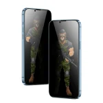 محافظ صفحه نمایش شیشه حریم خصوصی سه بعدی سبز برای iPhone 12 PRO MAX 6.7 اینچی - مشکی - برند گرین لاین Green lion - تصویر 2