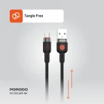 آلوم. کابل بافته آلیاژی USB TO MICRO 1.2M - مشکی - برند پرودو Porodo - تصویر 8