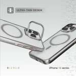 کیف ELIO PC با پایه حلقه دوربین برای iPhone 16 PRO MAX-TITANIUM - برند لِوِلو Levelo - تصویر 6